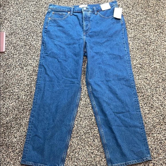 Universal Thread Denim - Universal Thread Highest Rise Straight Leg Classic Blue Denim Jeans Size 14 NWT